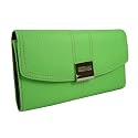 Kenneth Cole Reaction Genuine Leather Flap Closure Womens Clutch Wallet in Choice of Colors