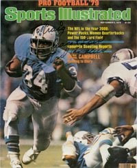 Campbell, Earl (Houston Oilers) Autographed/Hand Signed Magazine Cover Page (P)