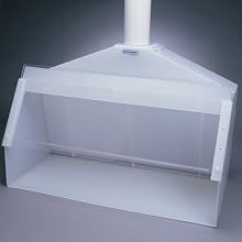 Bel-Art Scienceware 500000000 Polypropylene Acrylic Fabricated Fume Hood, 48" Length x 24" Width x 36" Height
