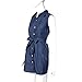 OVERMAL Womens Urban Sleeveless Denim Shirt Dress Shirt Dress for Girl