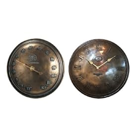 Hen-Feathers 74870DCTB 7-1 4-Inch Diameter by 2-3 8-Inch Deep Boutique Convexed Clock and... by 