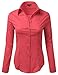 DRESSIS Women's Basic Long Sleeve Button Down Collared Slim Shirt (13 Colors)