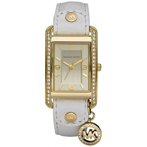 Michael Kors - Quartz White Leather with Gold Dial Women's Watch - MK2213
