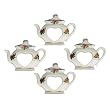 Royal Albert Old Country Roses Fluted Teapot Napkin Rings Set of 4