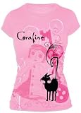 Coraline - Doll And Cat Women's T-Shirt in Light Pink