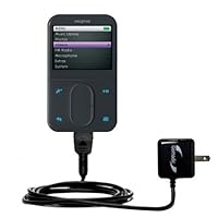 Rapid Wall Home AC Charger for the Creative Zen Vision M - compact with foldable prongs - uses Gomadic TipExchange Technology - Lifetime warranty