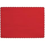 Creative Converting 50 Count Touch of Color Paper Placemats, Classic Red