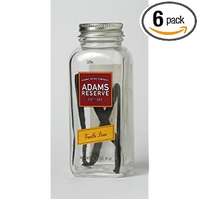 Adams Extracts Vanilla Bean, 1.21-Ounce Glass Jar (Pack of 6)
