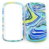 SAMSUNG EPIC 4G Blue/Green Zebra HARD PROTECTOR COVER CASE/SNAP ON PERFECT  ....