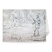 Fly Fishing (graphite on paper) by James &.. - Greeting Card (Pack of 2) - 7x5 inch - Art247 - Standard Size - Pack Of 2