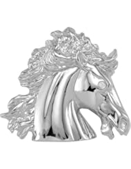 Jewelplus The Magnificent Lipizzaner Pendant 14K White 28.30X31.30 Mm