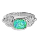 Sterling Silver Faceted Caribbean Quartz Ring by Sajen