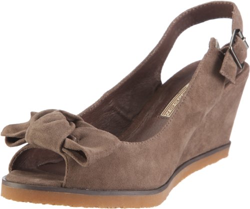 Buffalo London 116734 310-6367 KID SUEDE SMOKE 01, Damen Sandalen/Fashion-Sandalen, Braun (SMOKE 01), EU 41