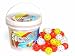 Pik Products 5-Inch Golf Plastic Practice Balls with Bucket (Pack of 50)