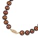 14K Yellow Gold Chocolate Fresh Water Pearl Necklace