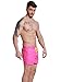 Neleus Men's Dry Fit Athletic Shorts with Elastic Waist,802# Rose Red,USA M,Tag XL