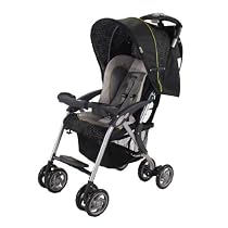 Combi Flex Lightweight Full-Sized Tri-fold Stroller in Black/Wasabi