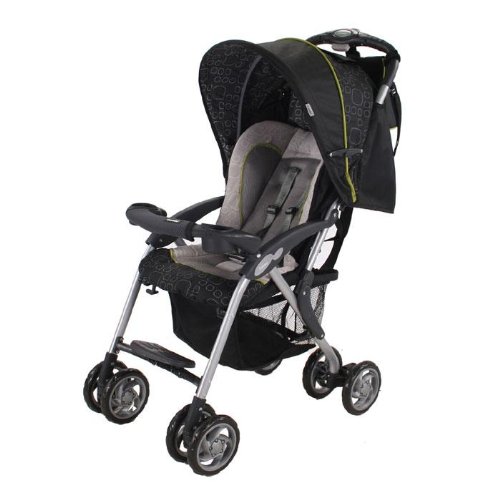 Combi Flex Lightweight Full-Sized Tri-fold Stroller in Black/Wasabi