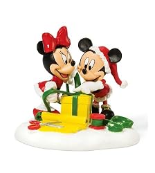 Department 56 Collectible Figurine, 2.75" Mickey's Village Mickey and Minnie Wrap Gifts