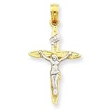 14k & Rhodium INRI Crucifix Charm