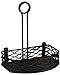 American Metalcraft SRBNB1 Semi-Round Wire Birdnest Condiment Rack Holder, Wrought Iron, Black