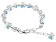 Made with Swarovski Elements® Butterfly Clear AB Crystal Bracelet in .925 Sterling Silver with Length Adjustable Lobster Clasp 5.5 6 6.5 7