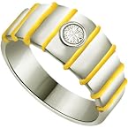 0.10 cts Two Tone Diamond Men's Ring