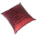 Handmade Deluxe Cushion Cover / Pillow Sham In Silky Soft Maroon With Rippled Pleats