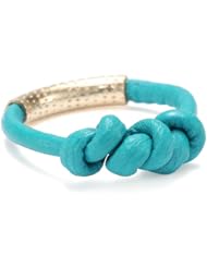 by boe Turquoise Leather Knot Ring, Size 7.5