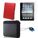 (Red Carbon Back) Apple iPad skin silicone case / leather case for iPad 3G  ....
