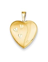 1/20 Gold Filled 16mm Satin And Polished Heart Locket