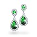 Bling Jewelry CZ Emerald Color Teardrop Earrings Pave Setting Bling Jewelry CZ Emerald Color Teardrop Earrings Pave Setting