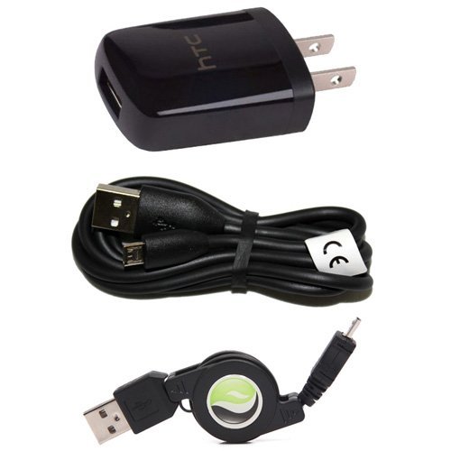 Htc oem original home travel charger with data cable + fonus bran…