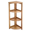 Flip-Flop 3 Shelf Folding Corner Bookcase - Medium Oak