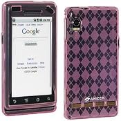 New Hybrid Silicone Skin Jelly Case Baby Pink For Motorola Droid A855 Motorola Milestone A854 by AMZER