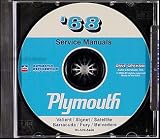 1968 Plymouth CD Repair Shop Manual Barracuda Belvedere Satellite GTX Fury Valiant