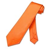 BOY'S Neck Tie Solid ORANGE Youth NeckTie