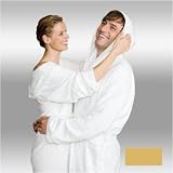 Natural Hooded Terry Velour Bathrobe