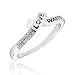 Sterling Silver Diamond Purity Ring - Size 7