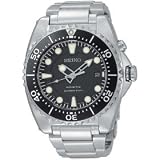Seiko Men's SKA371 Kinetic Dive Silver-Tone Watch