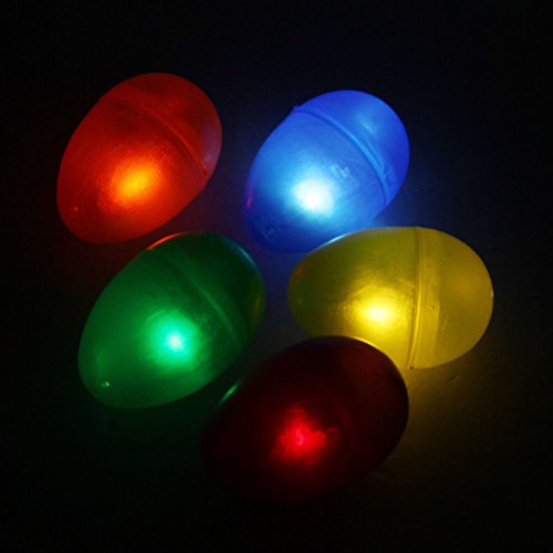 イースターエッグ 8cm LEDライト付き 夜/暗闇のエッグハントイベント対応用