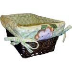 Lambs & Ivy Papagayo Basket with Liner, Green