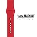 Apple Watch Band - FanTEK Soft Silicone Sport Style Replacement iWatch Strap for Apple Wrist Watch 38mm Models S/M Size (Red)