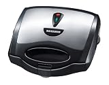 Severin SA 2962 Multi-Sandwich-Toaster, Edelstahl-geb�rstet-schwarz / Sandwich-, Grill- und Br�sseler Waffelplatten