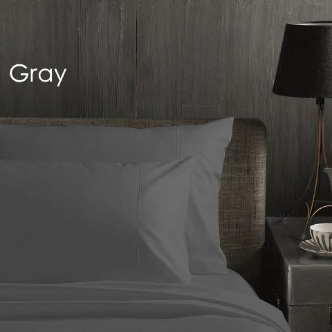 iEnjoy Bedding Queen-Gray Ultra-Fine Weave Combed Easy Care Sheet Set