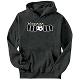 Virginian SOCCER MOM Usa States Mens Hoodie (Dark Silver, Sizes X-Small - XXX-Large)