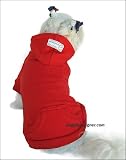 Pet Supplies : Red Hooded Doggie Sweatshirt