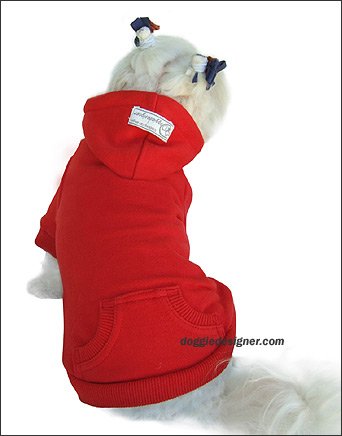 Childrens Toyshop  Pet Supplies : Red Hooded Doggie Sweatshirt