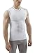 SUB Sports DUAL Mens Compression Top - Sleeveless All Season Base Layer - White - XL