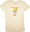 Rainbow Brite Waving Distressed Cream Tee T-Shirt